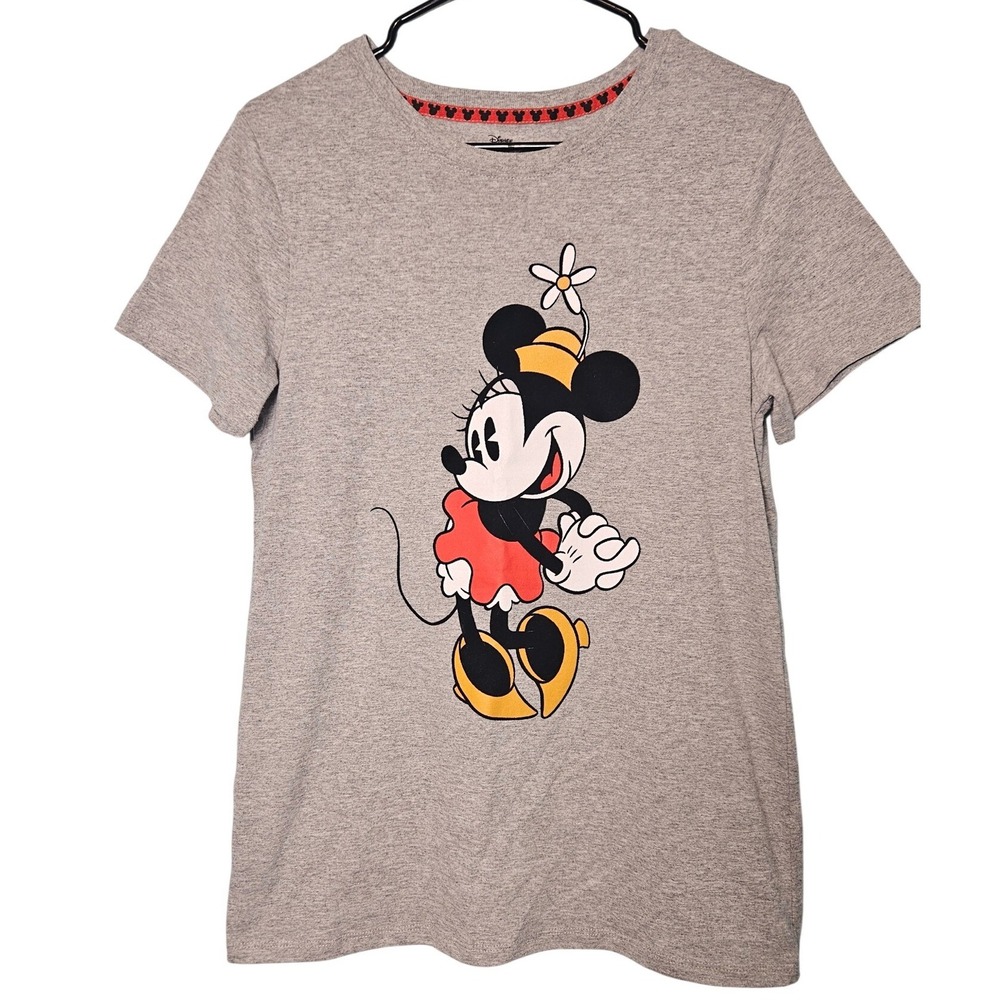 Disney Minnie Mouse Gray Graphic Tee Size L Disneycore Retro Vacation Nostalgia